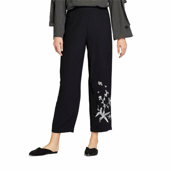Who What Wear Pants - NWT Who What Wear Embroidered Ankle Pants 4